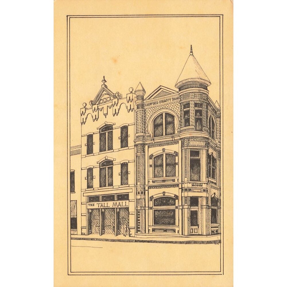 Postcard Restoration of Van Buren Main Street Vintage Divided Back Unposted